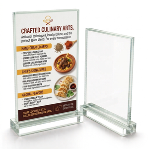 Exhibidor de Menús Acrílico, Soporte para Carteles de 8.5x11 Pulgadas, Transparente, para Mesa de Restaurante, Publicidad - Product Image 2