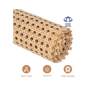 Malla de Ratán Natural Tejida a Mano de Primera Calidad, Rollo de Malla Tejida para Decoración de Muebles, Sillas, Puertas de Gabinetes, Suministro de Fábrica - Product Image 1
