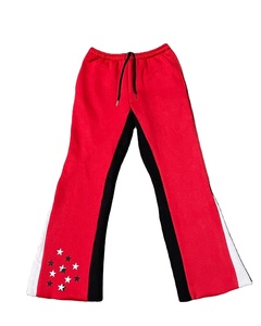 Pantalon évasé léger 100% coton, délavé à l'acide sur mesure, streetwear, jogging, imprimé en français, transfert de chaleur, vente en gros - Product Image 5