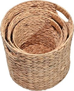 Panier décoratif haut de gamme en jacinthe d'eau, écologique, fait main, tressé, pour rangement domestique, vente en gros Vietnam - Product Image 3