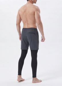 <b>Men's</b> Quick Dry Yoga <b>Shorts</b> With <b>Compression</b> Leggings Inner Base Layer Drawstring Waist Gym Fitness Wear <b>Men</b> <b>Shorts</b> - Product Image 5