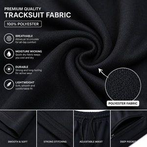 Fabricante de Conjuntos Deportivos para Hombre, Chaqueta de Entrenamiento de Poliéster con Logotipo Personalizado y Pantalones para Correr - Product Image 6