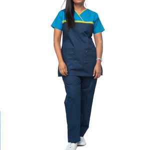 Custom Color Plain Men New Arrival Nursing Wear Heavyweight Multi Pockets Factory Price Fashionable <b>Scrub</b> Suits - Product Image 1