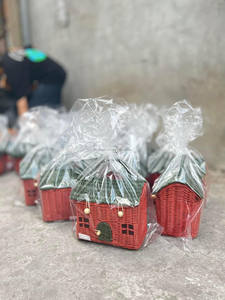 Cesta de almacenamiento de ratán tejida a mano con asa y cierres para interior, hogar, Hotel, regalos artesanales decorativos - Product Image 5