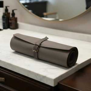 Rubber Barber <b>Tool</b> <b>Roll</b> with Stainless Steel Blades Scissors and Clippers for Hair Salon Use - Product Image 2