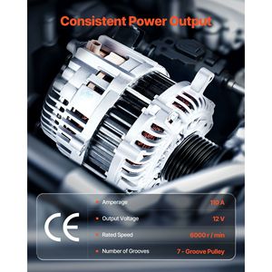 Alternatore Auto Sostitutivo Compatibile per Honda Accord L4 2.4L 2013-2017 con Alloggiamento in Alluminio - Product Image 3