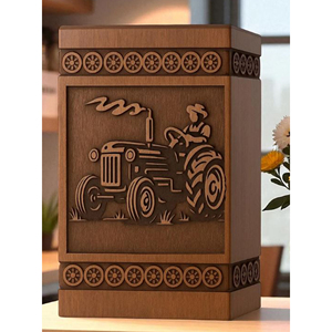 Wooden Urn with Floral Laser Cut Design Affordable Funeral Wooden Urn Wholesale Supplier urn by AYAANS - Product Image 5