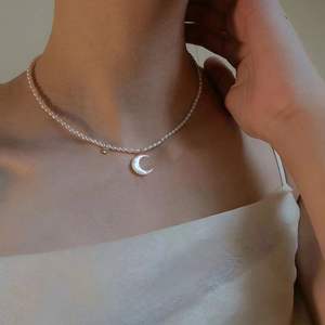 Collar con Colgante de Perla Natural de Agua Dulce, Cadena para Clavícula, Regalo para Mejor Amiga, Collares Finos con Colgante para Mujer - Product Image 4