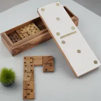 Pièces de domino en os de chameau tendance décor de jeu décor de table domino en bois indien Domino en résine en bois pour intérieurs pour magasin d'articles ménagers