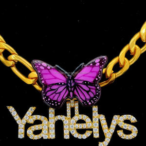 Pendentif Moissanite en argent sterling 925 glacé émaillé multicolore personnalisé avec fermoir papillon Design de lettre pour les fêtes - Product Image 4