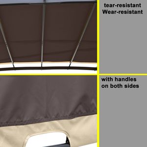 Telo di Ricambio Universale Marrone per Pergola Curva da Esterno 12x9 Piedi - Product Image 4