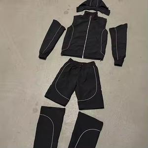Vêtements de jogging personnalisés, veste coupe-vent et pantalon de survêtement, fermeture éclair, logo personnalisé, coupe-vent en nylon, ensembles de survêtements - Product Image 5