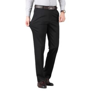 Pantalones de Traje Formales y Casuales para Hombre, Estilo Británico, Corte Slim, Algodón de Alta Calidad, Spandex, Poliéster, Transpirables, Cintura Personalizada - Product Image 1