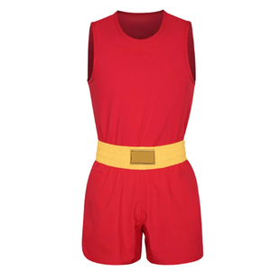 Ensemble de veste et short de boxe sur mesure de qualité supérieure, 100% polyester, uniforme de boxe confortable à bas prix - Product Image 2