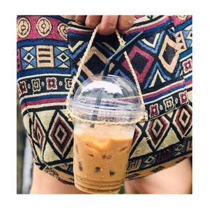 Support de tasses en jonc de mer naturel vietnamien en gros pour gobelets à emporter, accessoire réutilisable pour le transport de boissons pour cafés et buralisateurs - Product Image 5