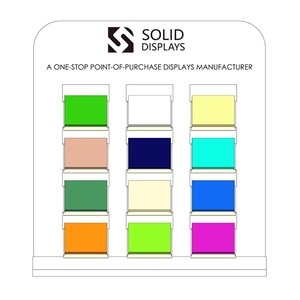 Présentoir métallique double face de style asiatique, facile à assembler, pour cintres et utilisation sur bureau - Product Image 4