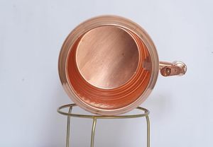 Pot à eau de luxe en cuivre martelé, lavable, avec couvercle, Matka ayurvédique, récipient de stockage et récipient isotherme pour usage domestique - Product Image 3