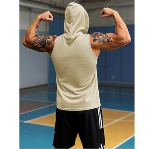 New Fashion Style Winter Wear Hoodies Lightweight Cheap Price Breathable Men Sleeveless Hoodies Tank Tops - Product Image 3