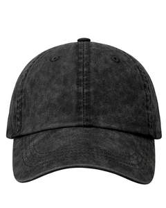 Casquette de baseball en coton noir délavé, unie, réglable, unisexe, décontractée, respirante, confortable, qualité supérieure - Product Image 1