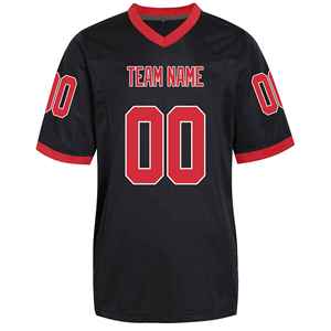 Maillots de football américain rétro personnalisés OEM/ODM imprimés par sublimation, 100 % polyester, manches courtes - Product Image 5