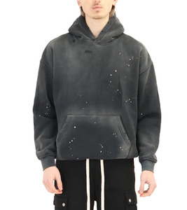 เสื้อฮู้ดวินเทจฟอกสีซีดแบบซันเฟด ผ้าฝ้าย 100% เฟรนช์เทอร์รี่เนื้อหนา เสื้อฮู้ดเปล่าคุณภาพสูง ผู้ผลิตเสื้อฮู้ดแบบ OEM และ ODM - Product Image 1