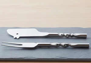 Stainless Steel <b>Cheese</b> Cutting <b>Knife</b> <b>Set</b> Silverware Twisted Forged Handle Hotelware TableTop Flatware <b>Set</b> For Perfect Dining - Product Image 3