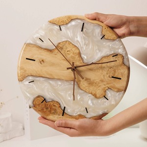 Wood <b>Wall</b> <b>Clock</b> for Minimalist Decor Epoxy and Resin <b>Wall</b> <b>Clock</b> Home Decor <b>Modern</b> <b>Wall</b> <b>Clock</b> for Gift Handicraft Products - Product Image 1