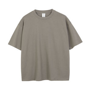 <b>Men's</b> Oversized Plain <b>Pink</b> Cotton <b>T</b>-<b>Shirt</b> Short Sleeve O-Neck Casual Jersey Fit - Product Image 3