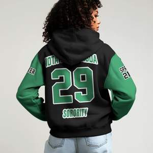 Iota Phi Lambda Sorority Hoodie <b>Black</b> Emerald Green Custom Chapter 1929 Pullover Sweatshirt <b>Women</b> <b>Fleece</b> Greek Letter Hoodie - Product Image 2
