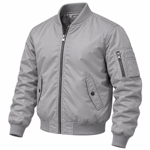 Chaqueta Bomber Personalizada para Hombre, Ropa de Calle Premium, Chaqueta Ligera Cortavientos con Cierre, Fabricante OEM al por Mayor - Product Image 3