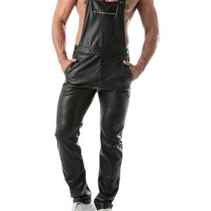 Pantalones Overol Kinky para Hombre, Estilo Cuero Negro, Impermeables, Ecológicos, Ligeros, Ropa de Club Fetichista, Correa Ajustable, Atrevidos - Product Image 6