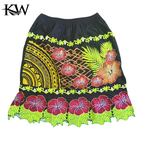 2026 Customized Color Size High Demand New Style Hawaiian Women's Casual Long Cotton Micronesia <b>Skirt</b> Anti-Bacterial Embroidery - Product Image 4