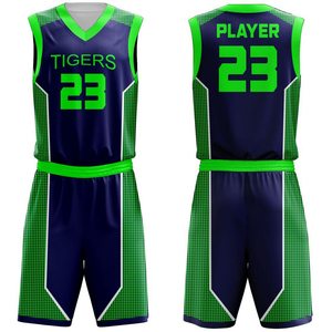 Custom Basketball Jersey Player 23 Green Navy Sublimated Moisture Wicking Unisex Adult <b>Athletic</b> Sleeveless Tank Top - Product Image 6