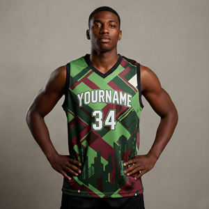 Nueva Camiseta de Baloncesto Personalizada 2026, Talla Grande, para Hombre, 100% Poliéster, Bloques de Color, Sublimada, Transpirable - Product Image 4