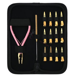 Kit d'outils pour extensions de cheveux Nano Ring de qualité supérieure avec pince de fermeture et de serrage à 2 trous de 5 pouces, accessoires de qualité professionnelle - Product Image 6