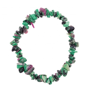 สร้อยข้อมือชิปทับทิม Zoisite ธรรมชาติสร้อยข้อมือคริสตัลหินอัญมณีสำหรับผู้หญิงคริสตัลธรรมชาติสีสันสดใสขายส่ง - Product Image 3