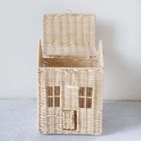 Maisonnette en rotin de grande qualité, en bois, pour enfants, accessoire pour poupées, décoration durable, jouets de maisonnette.