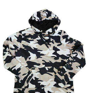 Sudadera con Capucha Negra para Hombre, con Cierre, Forro Polar, Camuflaje, Resistente al Viento, 100% Algodón, Personalizable, Temporada de Invierno, Logotipo Bordado Personalizado - Product Image 5