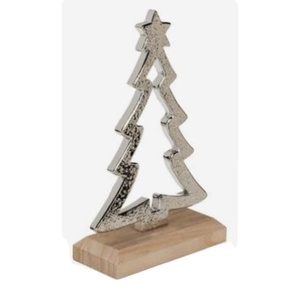 Sculpture décorative d'arbre de Noël avec base, accents de décoration de Noël pour la décoration intérieure - Product Image 1