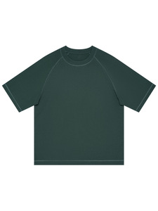 2026 New Women Pure Cotton Scoop neck T shirts Short sleeved <b>Top</b> Customized logo <b>Knitted</b> Striped <b>Off</b> <b>shoulder</b> <b>Top</b> Autumn Shirt - Product Image 4