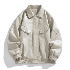 Autumn and Winter New <b>Mens</b> PU Leather <b>Jacket</b> Stand Collar Motorcycle <b>Jacket</b> Leather <b>Men</b> Slim Non-wash Fashion <b>Men</b> Clothing - Product Image 6