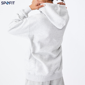 Ensemble jogging personnalisé pour femme en molleton de coton, sweat-shirt oversize à col rond avec poche, streetwear d'hiver - Product Image 4