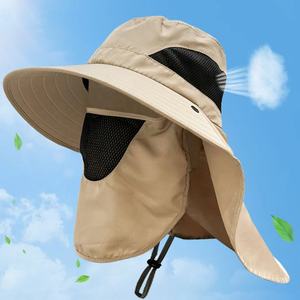 Chapeau Bob d'Été Respirant avec Cache-Nuque, Protection UV, Bouton Réglable, en Tissu Denim et Maille, pour Adultes Unisexe, Idéal pour l'Extérieur - Product Image 6