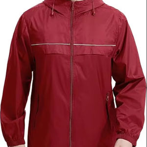 เสื้อแจ็คเก็ตกันลมแบบมีฮู้ดสำหรับผู้ชาย ดีไซน์เนอร์ ขายส่ง สำหรับฤดูหนาว ใส่กลางแจ้ง คอตั้ง สไตล์วินเทจ น้ำหนักเบา กันลม - Product Image 1