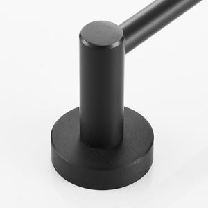 Portasciugamani Espandibile in Alluminio da 16-27 Pollici, Regolabile e Rinforzato, Montaggio a Parete per Bagno e Cucina, Nero Opaco - Product Image 3