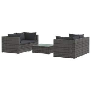 Ensemble de salon de jardin gris anthracite - Product Image 2