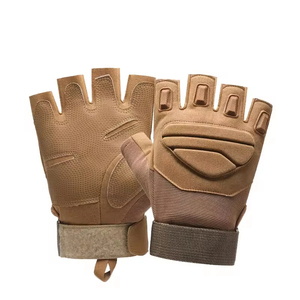 Gants de musculation personnalisés en polyester respirant à demi-doigts avec paume rembourrée et sangle de poignet auto-agrippante, unisexe, pour cyclisme et gym - Product Image 4