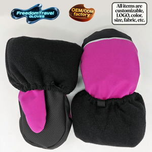 Top Trending Unisex Winter <b>Warm</b> Waterproof Ski <b>Gloves</b> with Drawstring Closure Custom Logo All Seasons for Snowboarding/Training - Product Image 2