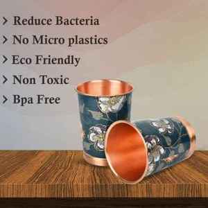 ชุดแก้วน้ำทองแดงลายดอกไม้ Bloom Vine ของขวัญสุดพิเศษ ดีไซน์เนอร์ลายพฤกษศาสตร์ ภาชนะสำหรับดื่มคุณภาพพรีเมียม ใช้ซ้ำได้ คอลเลคชั่นสำหรับโต๊ะอาหาร เหมาะสำหรับเป็นของขวัญองค์กร - Product Image 5