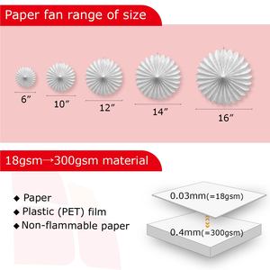 <b>Decorative</b> 12" Art Paper Flower Fans Graduation Easter Back School Valentine's Day New Year Halloween Christmas <b>Wall</b> <b>Decorations</b> - Product Image 4